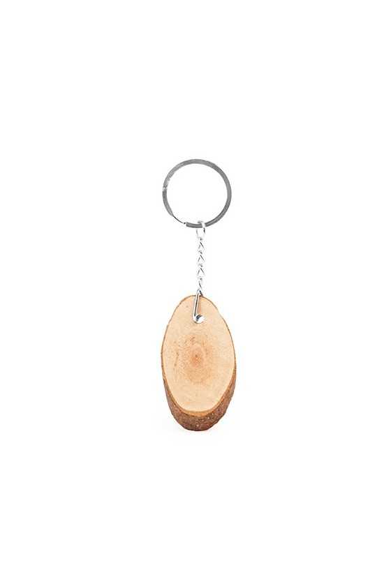 Natural wood keychain-BUDAN